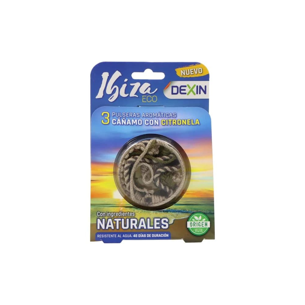 Comprar PULSERA CITRONELA IBIZA ECO 3 UNIDADES DEXIN antimosquitos