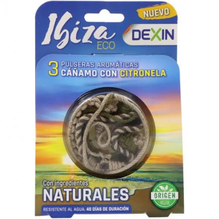 Comprar PULSERA CITRONELA IBIZA ECO 3 UNIDADES DEXIN antimosquitos