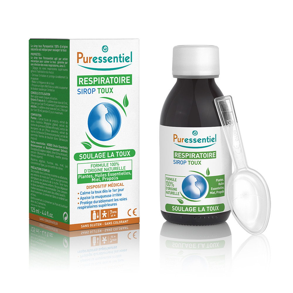 Comprar online JARABE TOS  RESPIRATORIO 125 ML PURESSENTIEL - Farmacia Coliseum