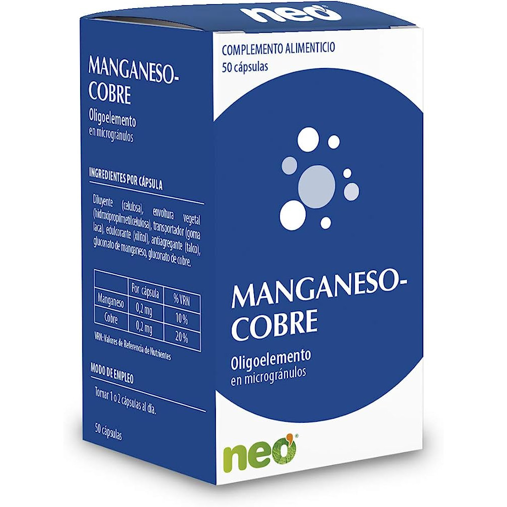 Comprar MANGANESO COBRE MICROGRANULOS PIDOLATO 50 CAP NEO online