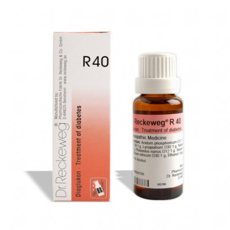 Comprar R40 DIAGLUKON GOTAS 50 ML DR RECKEWEG online - Coliseum