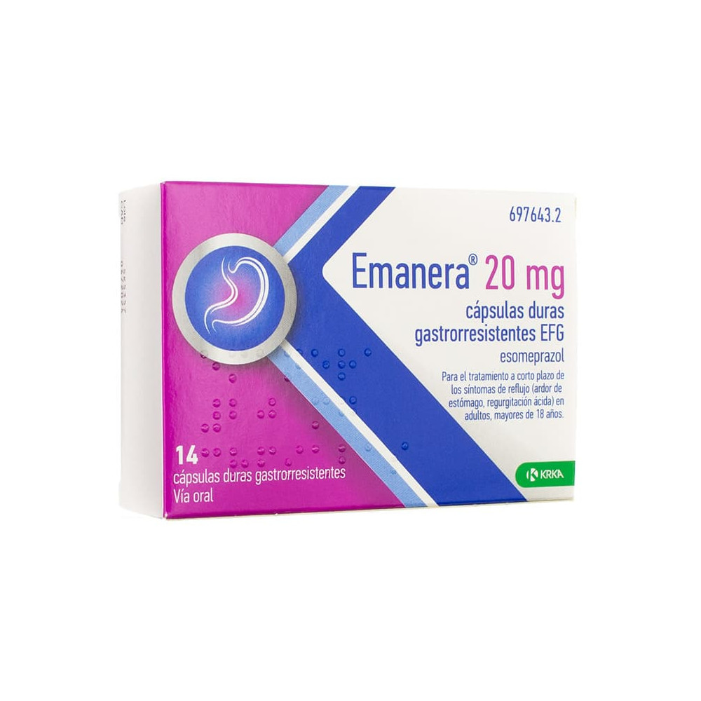 Comprar online EMANERA 20 MG 14 CAPS EFG - Farmacia Coliseum