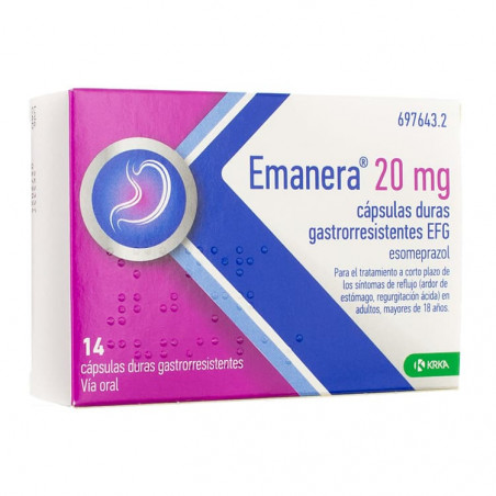 Comprar online EMANERA 20 MG 14 CAPS EFG - Farmacia Coliseum
