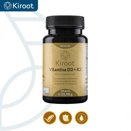 Comprar VITAMINA D3 + K2 120 PERLAS KIROOT NUTRIBIOTICA online