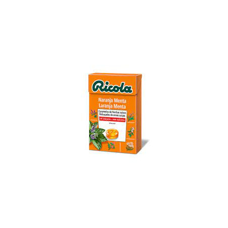 Comprar RICOLA CARAMELO NARANJA MENTA SIN AZUCAR 50G online -Coliseum