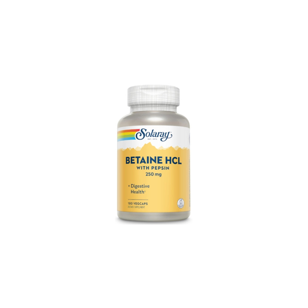 Comprar online BETAINE HCL PEPSIN 250MG 180 CAP SOLARAY - Coliseum