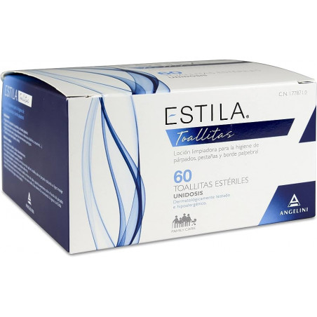 Comprar online ESTILA HIGIENE PARPADOS PESTAÑAS PALPEBRAL 60 TOALLITAS