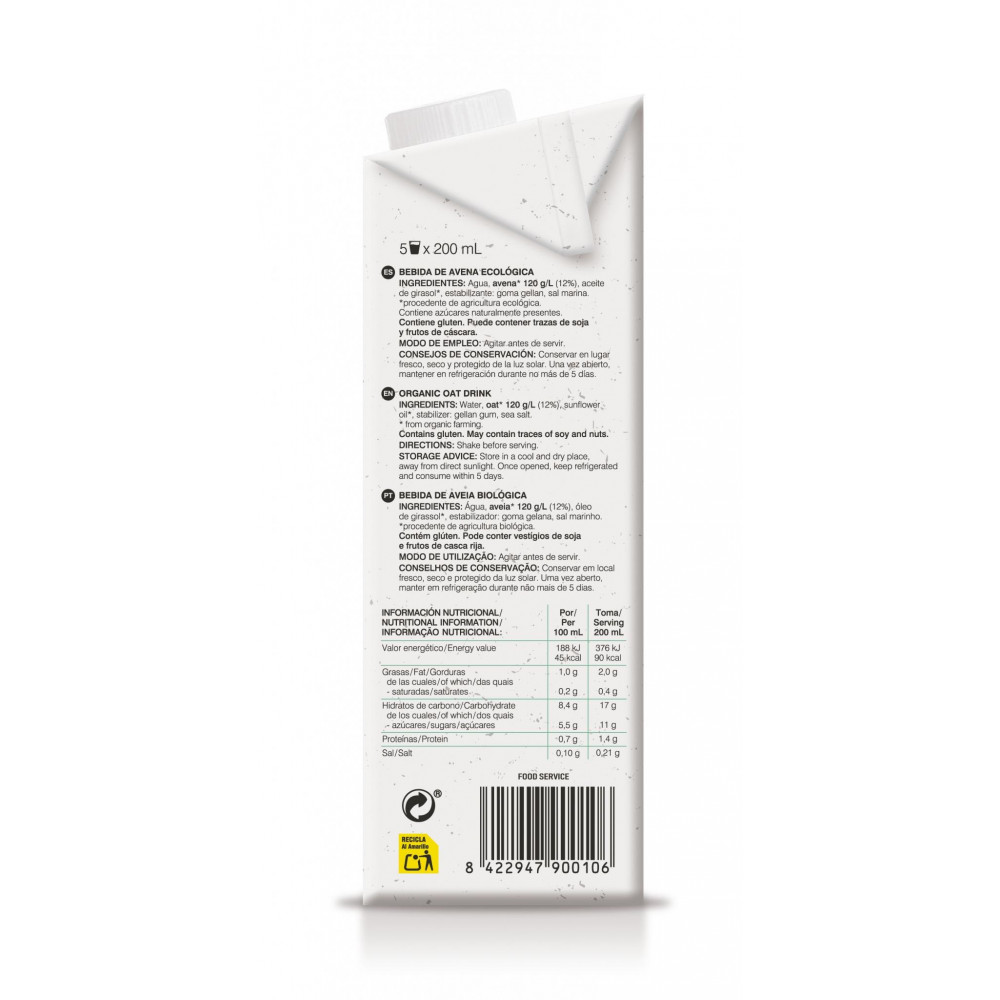Comprar BEBIDA DE AVENA ECOLOGICA 1 L ALECOSOR SORIA NATURAL online