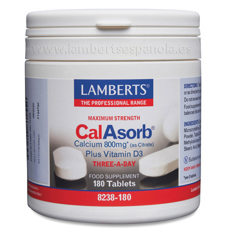 Comprar CALASORB CALCIO CITRATO 800 MG 180 COMP LAMBERTS - Coliseum