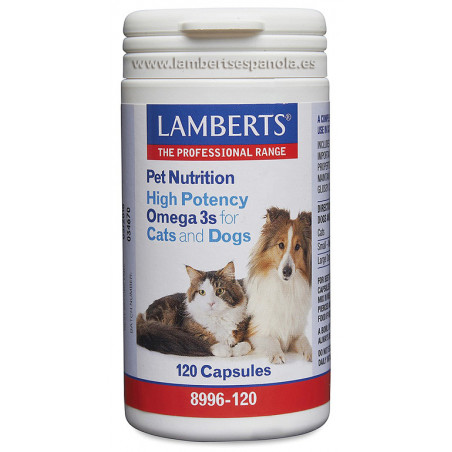 PET NUTRITION OMEGA 3 PERROS Y GATOS 120 CAP LAMBERTS - Coliseum