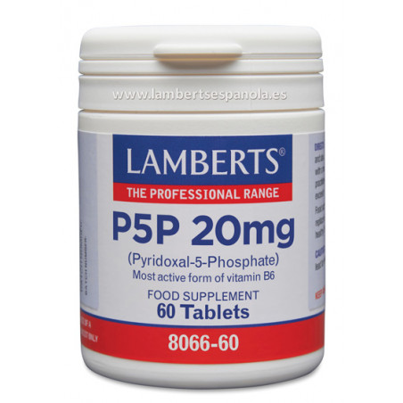 Comprar P5P PIRIDOXAL 5 FOSFATO 20 MG 60 COMP LAMBERTS - Coliseum
