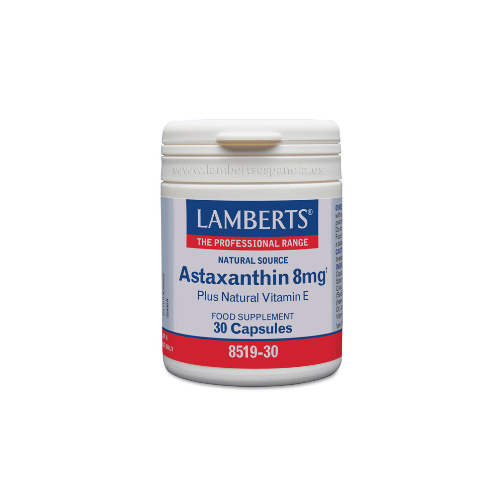 Comprar online ASTAXANTINA 8 MG VIT E 30 CAP LAMBERTS - Coliseum