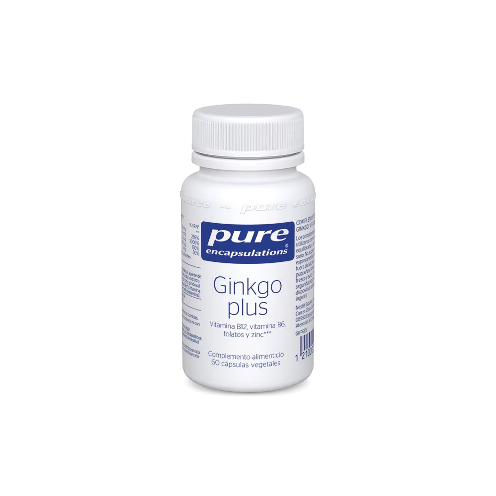 Comprar online GINKGO PLUS 60 CAP PURE ENCAPSULATIONS - Farmacia Coliseum