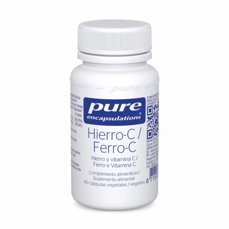 Comprar HIERRO-C 60 CAP PURE ENCAPSULATIONS online - Farmacia Coliseum