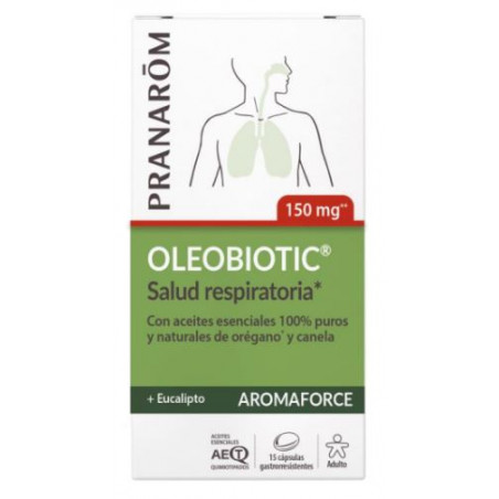 Comprar online AROMAFORCE OLEOBIOTIC 15 CAP GASTRORESISTENTES PRANAROM
