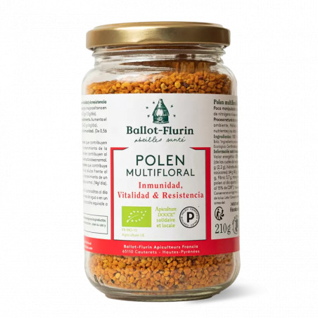 POLEN MULTIFLORAL DINALIZADO TARRO 210 G BALLOT FLURIN - Coliseum