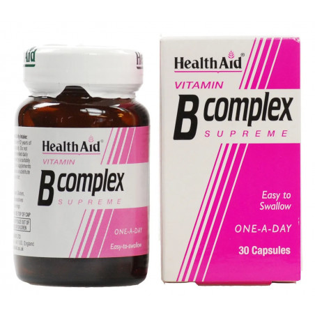 Comprar COMPLEJO B 30CAP HEALTH AID online - Farmacia Coliseum