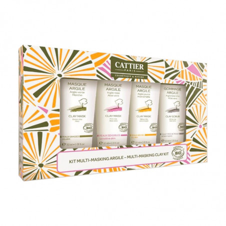CATTIER KIT MULTIMASKING: EXFOLIANTE+ROSA+VERDE+PURPURA BIO - Coliseum