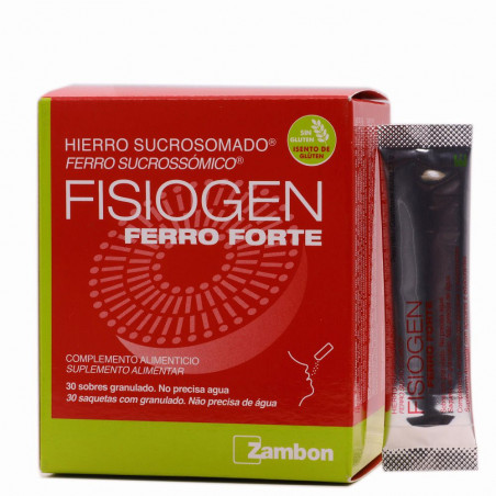 Comprar FISIOGEN FERRO FORTE 30 SOBRES online - Farmacia Coliseum