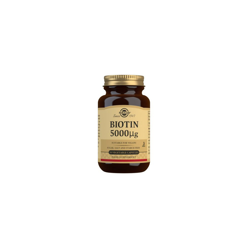 Comprar online BIOTINA 5000 MCG 100 CAP SOLGAR - Farmacia Coliseum