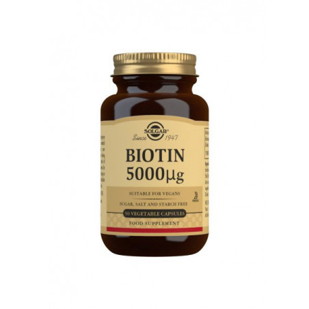 Comprar online BIOTINA 5000 MCG 100 CAP SOLGAR - Farmacia Coliseum