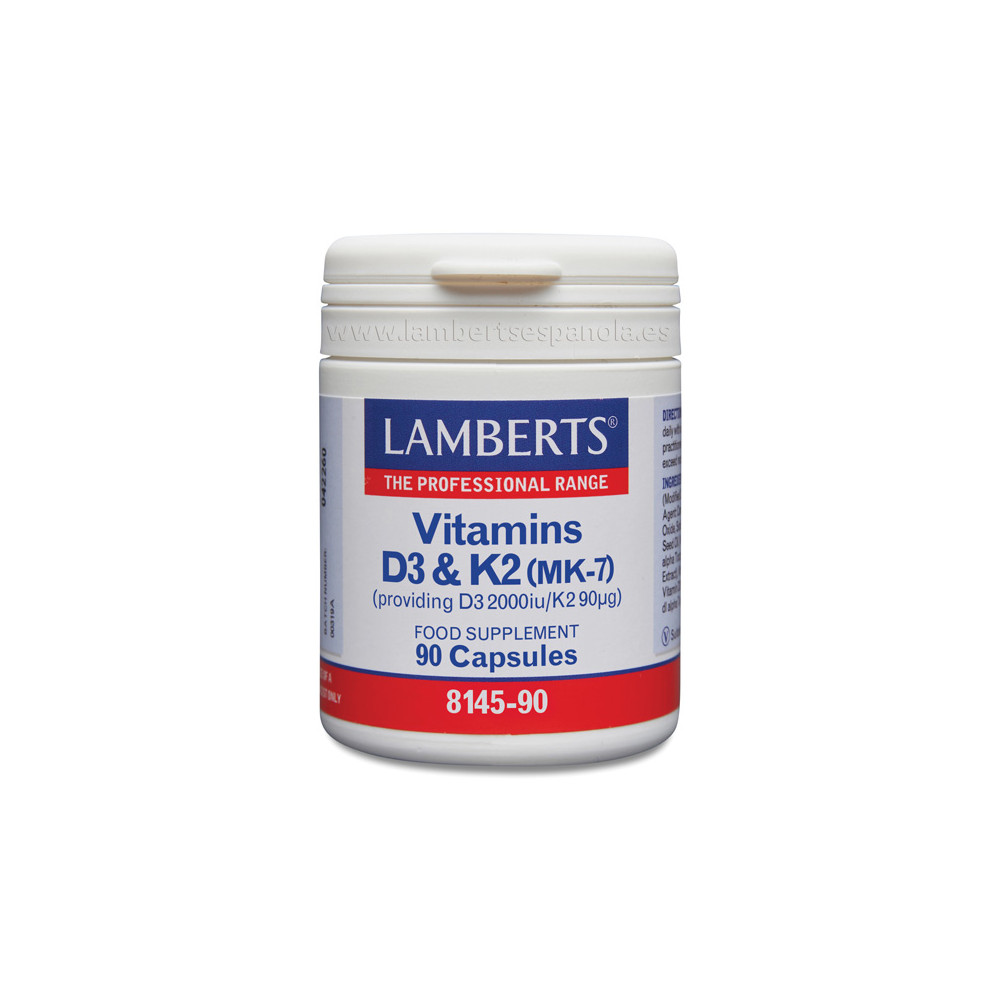 Comprar VITAMINA D3 2000 UI + K2 90 MCG 90 CAP LAMBERTS  - Coliseum