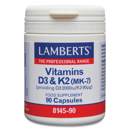 Comprar VITAMINA D3 2000 UI + K2 90 MCG 90 CAP LAMBERTS  - Coliseum