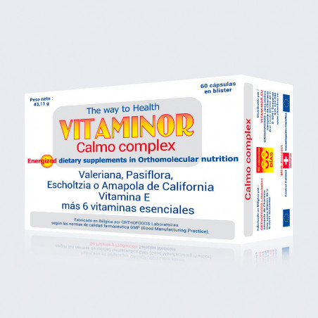 Comprar CALMO COMPLEX 60 CAP VITAMINOR online - Farmacia Coliseum