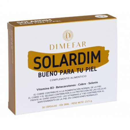 Comprar online SOLARDIM 30 CAP DIMEFAR - Farmacia Coliseum