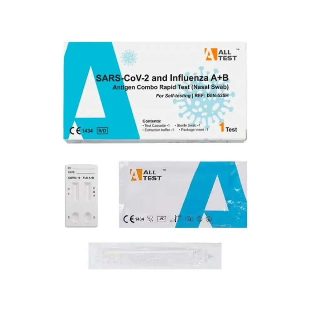 Comprar ALLTEST 1 TEST ANTIGENOS NASAL SARSCOV-2 + INFLUENZA A Y B