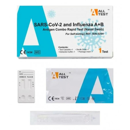Comprar ALLTEST 1 TEST ANTIGENOS NASAL SARSCOV-2 + INFLUENZA A Y B