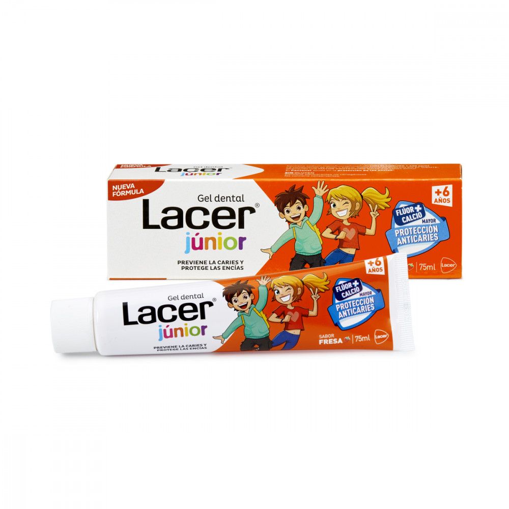 Comprar LACER GEL DENTAL JUNIOR 6-12 AÑOS FRESA 75 ML online- Coliseum