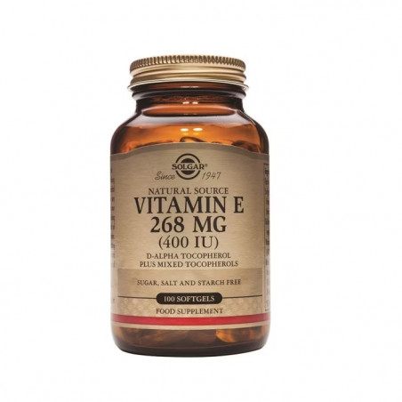 Comprar online VITAMINA E 400 IU 268 MG 100 CAP SOLGAR - Coliseum