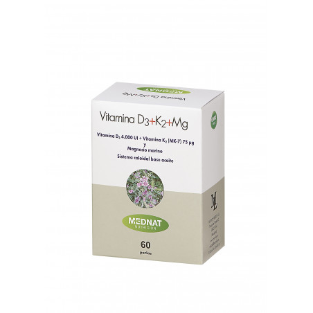 Comprar online VITAMINA D3 K2 MG MARINO 60 CAP MEDNAT - Farmacia Coliseum