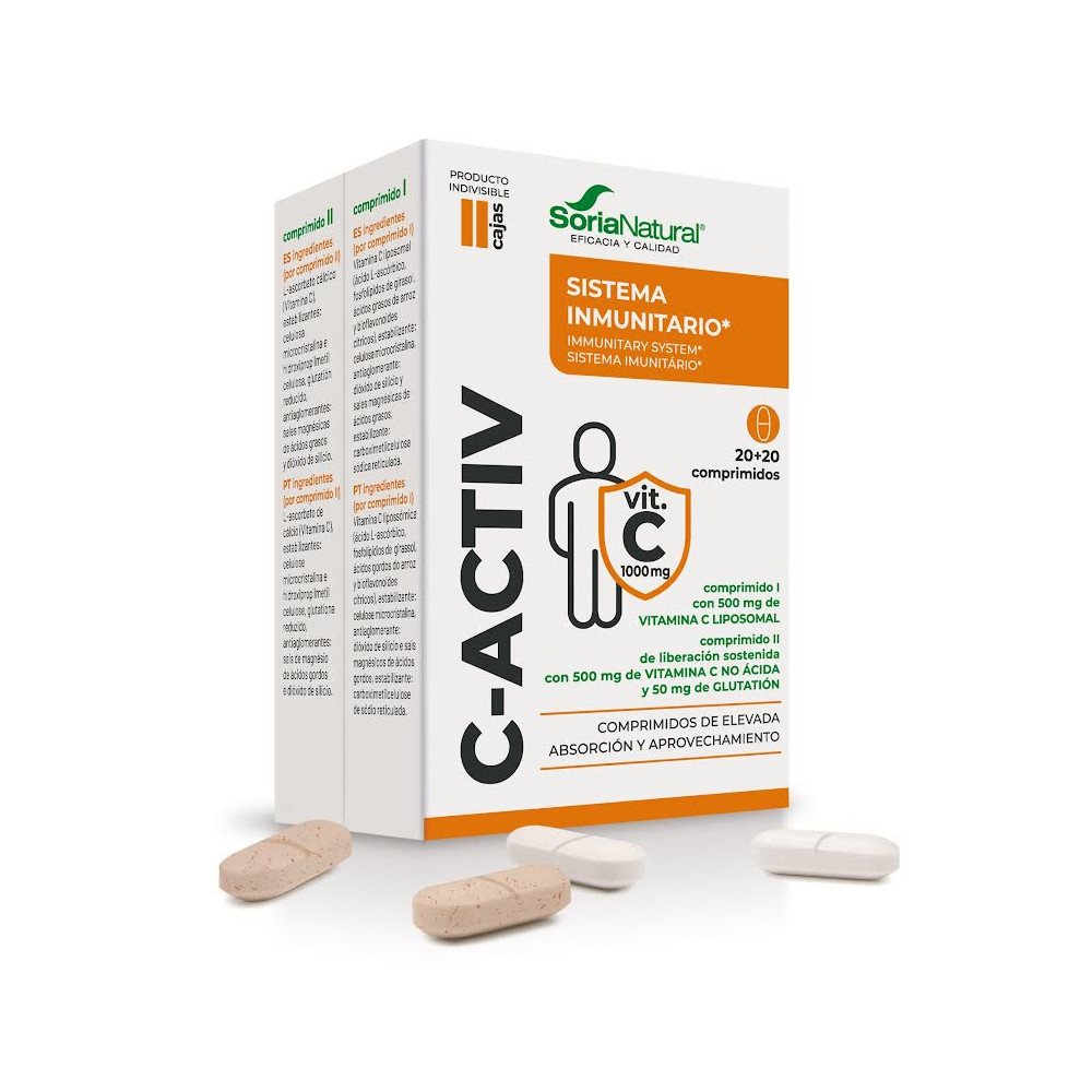Comprar C-ACTIV 20 + 20 COMP SORIA NATURAL online - Farmacia Coliseum