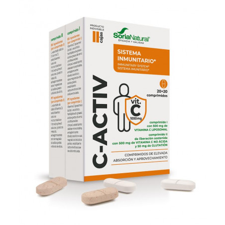 Comprar C-ACTIV 20 + 20 COMP SORIA NATURAL online - Farmacia Coliseum