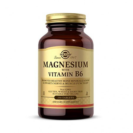 Comprar MAGNESIO B6 250 COMP SOLGAR online - Farmacia Coliseum