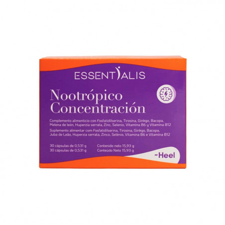 Comprar NOOTRÓPICO CONCENTRACIÓN 30 CAP ESSENTIALIS online - Farmacia Coliseum