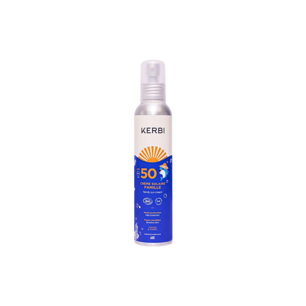 Comprar PROTECTOR SOLAR FAMILIAR SPF 50 150 G CREMA SPRAY BIO KERBI online - Farmacia Coliseum