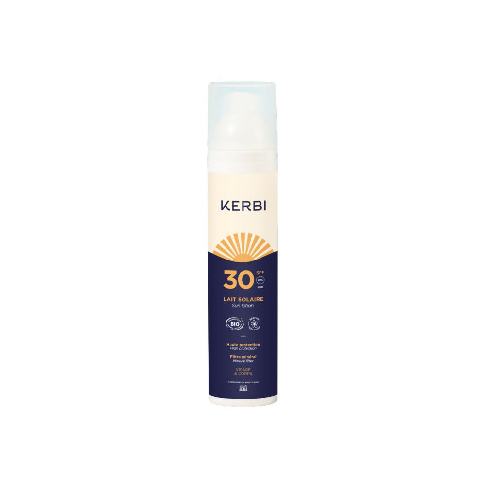 Comprar online PROTECTOR SOLAR SPF 30 100 G LECHE ROSTRO CUERPO BIO KERBI - Farmacia Coliseum