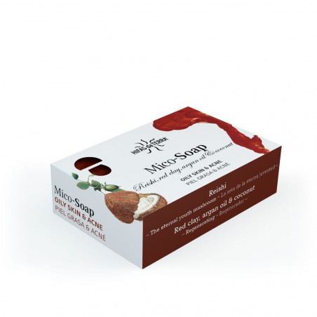 MICO SOAP REISHI ARGAN ARCILLA ROJA COCO 150 GRS HIFAS DA TERRA