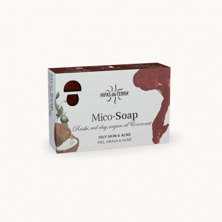 MICO SOAP REISHI ARGAN ARCILLA ROJA COCO 150 GRS HIFAS DA TERRA