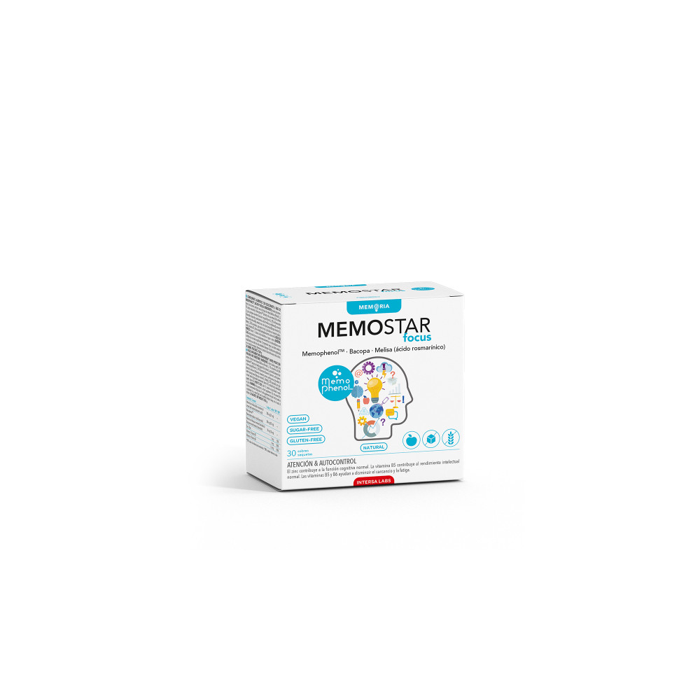 Comprar MEMOSTAR FOCUS 30 SOBRES INTERSA online - Farmacia Coliseum