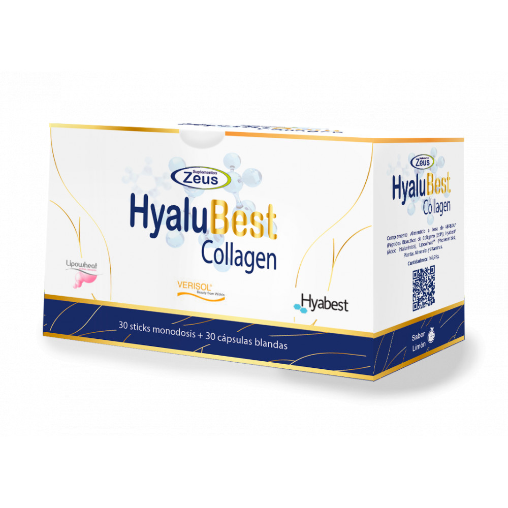 Comprar HYALUBEST COLLAGEN 30 SOBRES 30 CAP ZEUS - Farmacia Coliseum