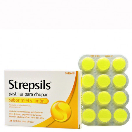 Comprar STREPSILS MIEL LIMON 24 PAST online - Farmacia Coliseum