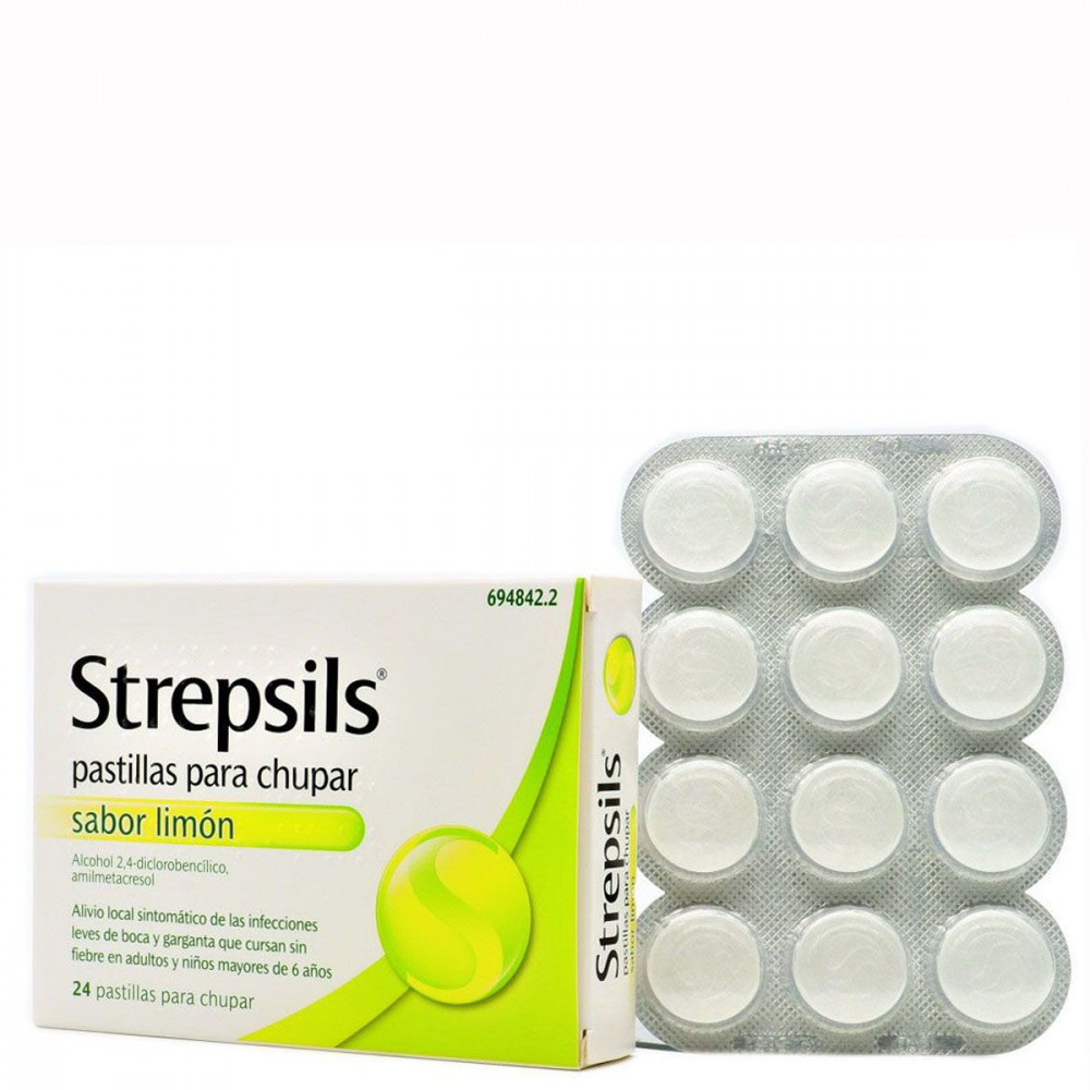Comprar STREPSILS LIMON S.AZUC 24 PAST online - Farmacia Coliseum