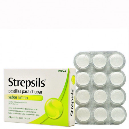 Comprar STREPSILS LIMON S.AZUC 24 PAST online - Farmacia Coliseum