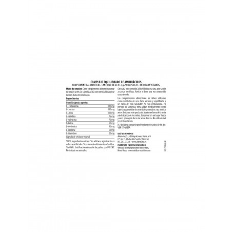 Comprar online AMINO ACID BALANCERD COMPLEX 90 CAP VIRIDIAN - Farmacia Coliseum
