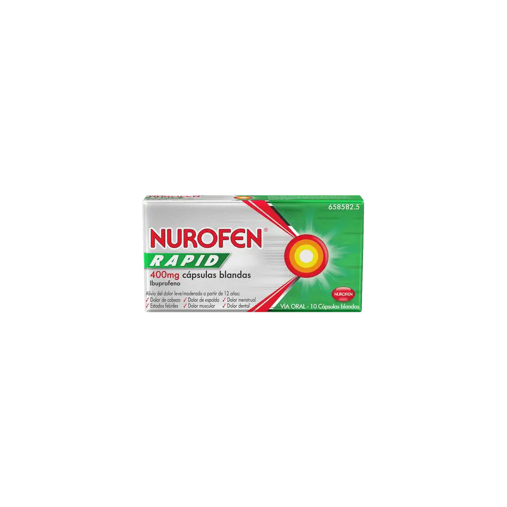 Comprar online NUROFEN RAPID 400 MG 10 CAPS BLANDAS- Farmacia Coliseum