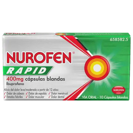 Comprar online NUROFEN RAPID 400 MG 10 CAPS BLANDAS- Farmacia Coliseum